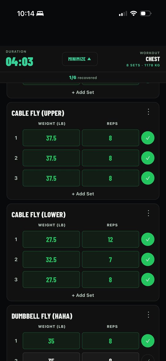 A real workout tracker underneath